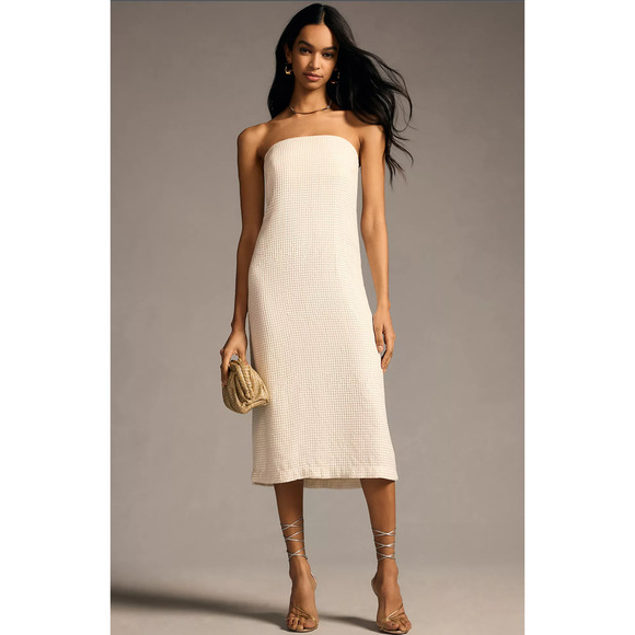 Forever That Girl Strapless Slim Midi Dress - New Medium - Picture 1 of 6
